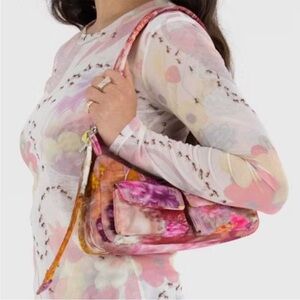 BAGGU x Collina Strada Cargo Shoulder Bag Berry Chrysanthemum